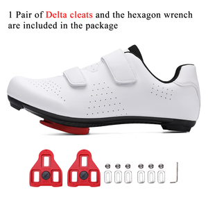 Chaussures de vélo compatibles avec les crampons <span class=keywords><strong>Peloton</strong></span> Delta, légères, respirantes, durables, confortables, chaussures de vélo de spinning, sangles en velcro pour la route - Product Image 2
