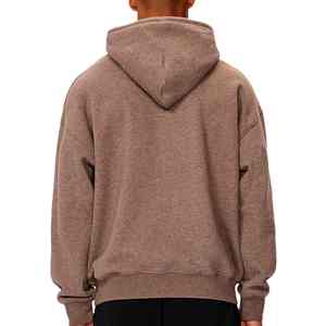 Venta al por mayor 100% algodón hombres sudaderas con capucha Unisex invierno Streetwear pulóver logotipo personalizado bordado impresión invierno longitud sólido - Product Image 2