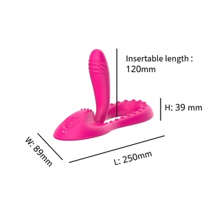 เครื่องสั่นแบบนั่งขี่ ดูดซับแรงสั่นสะเทือน พร้อมมอเตอร์คู่ กระตุ้นจุดจีและคลิตอริส ของเล่นทางเพศสำหรับผู้หญิง - Product Image 5