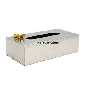 Nouveau conteneur en forme de métal fait à la main décoratif hôtel et usage domestique porte-serviette et boîte à mouchoirs - Product Image 4