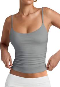 Women's Premium <b>Lace</b> Knitted Casual Camisole 100% Cotton Spaghetti Strap Relaxed Fit Smooth <b>Stretch</b> <b>Fabric</b> Apparel Factory - Product Image 4