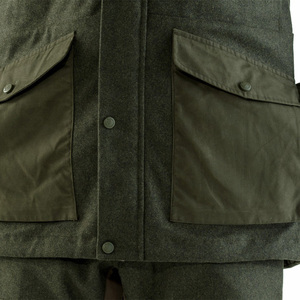 Veste de chasse imperméable vert olive de luxe sur mesure pour hommes, vêtements d'extérieur et d'hiver coupe-vent de haute qualité OEM - Product Image 5
