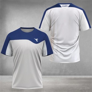 Couleurs contrastées à séchage rapide T-shirt de football respirant imprimé en 3D T-shirt de badminton à séchage rapide pour hommes T-shirt de course uniforme d'équipe - Product Image 4