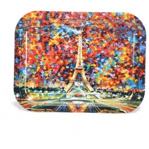 Afremov Paris 233x307mm Plateau de service décoratif rectangulaire moderne Plateau en bois fantaisie pour plateaux de service - Product Image 1