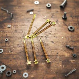 Tornillo PDC Tek de Cabeza Hexagonal Autoperforante, Clase 8, Acero al Carbono Galvanizado con Fosfato de Zinc, Rosca Estándar, Personalizable en Pulgadas - Product Image 1