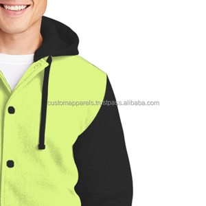 Retro Wool Blend Varsity <b>Jacket</b> for <b>Men</b> Windproof Heritage Style Stand Collar with Custom Embroidery - Product Image 4