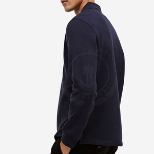 เสื้อแจ็คเก็ตแขนยาวสีพื้นสำหรับผู้ชาย  แบบซิปครึ่งตัว  สำหรับฤดูหนาว  พร้อมโลโก้ด้านหน้า  ออกแบบได้ตามต้องการ  ผ้าฟลีซ - Product Image 2