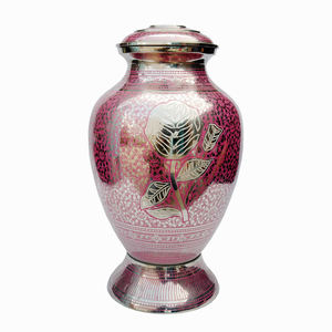 Elegant Design <b>Keepsake</b> Cremation Urn Durable Metal Funeral <b>Ashes</b> Urn Remarkable Red Memorial Urn - Product Image 3