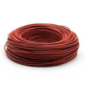 Cable calefactor de Venta caliente 12K 200C Cable de silicona eléctrico de calefacción de fibra de carbono de baja potencia roja para almohadillas térmicas de suelo