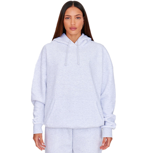 Top Trending Oversized Mujer French Terry Chándal Drop Shoulder Transpirable Manga larga Diseño de logotipo personalizado Sólido Vintage - Product Image 3