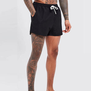 Pantalones cortos de baño para hombre con cintura elástica de nailon transpirable de alta calidad con logotipo personalizado liso, ligero, superventas - Product Image 2