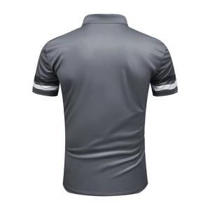 Polo homme en polyester ajusté, séchage rapide, col rond, pour course et fitness, col classique, respirant, par Dress Sports - Product Image 2