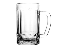 Mug à bière en verre de 430 ml pour la maison, avec poignée, résistant à la chaleur, grande capacité, adapté pour boire de l'eau et préparer du thé.