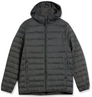 Fabricant de doudoune matelassée personnalisée pour hommes, veste d'hiver brillante, coupe-vent rembourré, veste matelassée à capuche noire épaisse