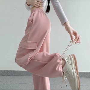 กางเกงคาร์โก้สำหรับผู้หญิงกางเกงเลานจ์ผ้าคอตตอนเนื้อนุ่มใส่สบาย - Product Image 4