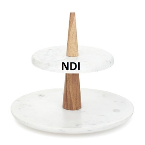 ขาตั้งเค้กอาหารทรงกลมทำจากโลหะเคลือบสีทอง - Product Image 5