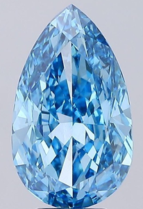 Pera 6.84ct Fancy Vivid Blue VVS2 Fabricación de joyas de diamantes cultivados en laboratorio Diamante CVD - Product Image 2