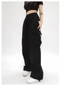 Women Oversized Fit 100% Cotton Quick Dry Cargo <b>Pants</b> Wholesale Fashionable Street Wear Multi Pockets Custom Design for Everyday - Product Image 3