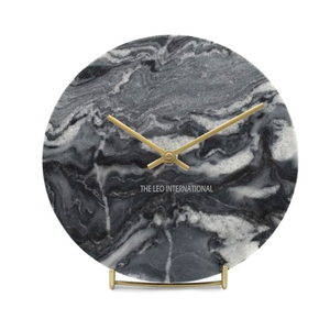 Belle horloge de table en métal doré personnalisée de luxe au design moderne pour la décoration de la maison salle d'étude - Product Image 3