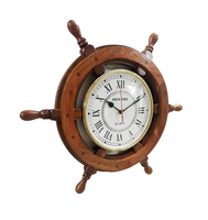 Nouvelle Décoration Murale Nautique Élégante en Bois Poli Brillant, Grand Volant de Bateau, Design Moderne, Idéal pour la Maison ou le Bureau, Cadeau Parfait