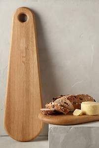 เขียงไม้รูปทรงคลาสสิกทำจากอะคาเซียชิ้นแข็งของตกแต่งบ้านที่มีสไตล์เหมาะสำหรับการเตรียมอาหารจากอินเดีย - Product Image 4