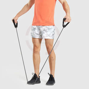 Pantalones cortos de gimnasio elásticos de estilo callejero para hombre, pantalones cortos de baño transpirables de algodón de secado rápido en tamaño XL, entrenamientos no tejidos sólidos - Product Image 4