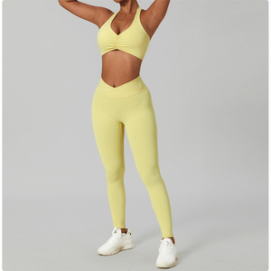 Logo personnalisé meilleure vente femmes vêtements de gymnastique en plein air soutien-gorge de sport et Legging pour femmes conception personnalisée de haute qualité - Product Image 3