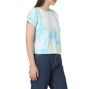 T-shirt uni pour femmes 100% coton t-shirts logo d'impression par sublimation personnalisé t-shirts unisexes de sport de gymnastique - Product Image 3