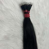 Extensions de cheveux indiens Remy Arrow Exim Nano Tip 01 Micro-Link 100 grammes Texture ondulée naturelle 100-120 mèches Pointes pleines