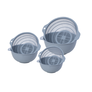 Ensemble de passoire et de bols ronds Hokori2375 2376 2377, 3 pièces en plastique PP, ensemble de préparation de cuisine avec poignées pour le lavage et l'égouttage des aliments - Product Image 5