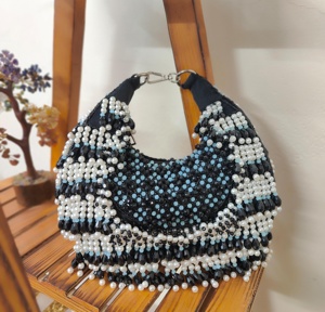 Bolso de mano de noche para mujer, hecho a mano, con cuentas de primera calidad, con detalles de piedras, exportación de fábrica de la India para compradores - Product Image 2