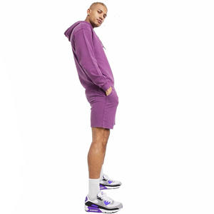 2025 de moda 100% algodón polar pulóver con capucha conjunto corto para hombres ropa de calle pesada personalizada bordado informal de alta calidad - Product Image 3