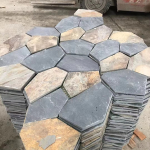 Tự nhiên <span class=keywords><strong>Slate</strong></span> <span class=keywords><strong>Mosaic</strong></span> lát gạch hỗn hợp mô hình ngoài trời flagstones chống trượt pavers cho sân vườn Patio và khách sạn - Product Image 6