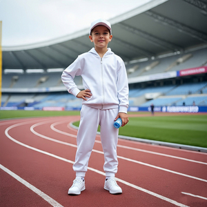 Survêtement à fermeture éclair pour tout-petits, surdimensionné, ensemble jogging, vêtements de sport, jogging, fitness, sweat à capuche et pantalon de survêtement pour enfants - Product Image 3