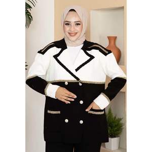 เสื้อถักฮิญาบกระดุม2ชิ้นสีดำ - Product Image 1