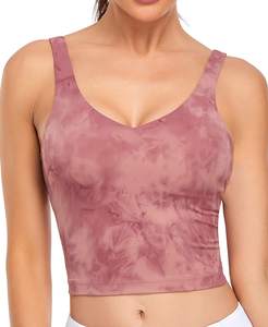 Top Deportivo de Mujer con Logotipo Personalizado, Ropa Deportiva de Gimnasio y Yoga, Secado Rápido, Sin Costuras, Tejido Deportivo, Tie Dye - Product Image 1