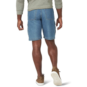 Short cargo en jean boutonné à la taille Short baggy 100% coton lourd de haute qualité pour hommes - Product Image 2