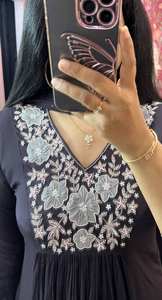 Designer Handcrafted Silk Salwar Suit Long Fashion-Style Pakistani Kameez Dupatta Dress for Weddings & Parties - Product Image 2