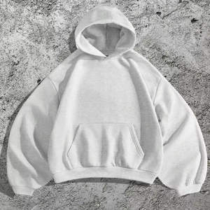 Sudadera con capucha de gran tamaño a la moda, forro polar cálido, estilo callejero Unisex para clima fresco - Product Image 1