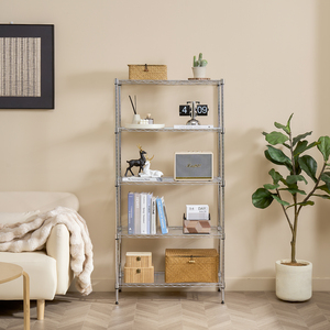 MZG Minimalist US Local Stock 1250 lbs 5 Tier <b>Shelf</b> Metal Storage Organizer Utility <b>Wire</b> Shelving Rack Unit - Product Image 3