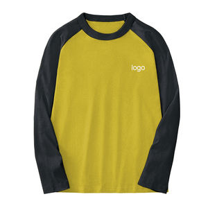Raglan Long Sleeve Custom Blank T Shirts Men Custom <b>logo</b> Men Custom Raglan t Shirts Long Sleeve Solid Color Dyed Men's T shirts - Product Image 3