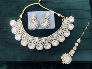 Collar étnico Chapado en sombra para pendientes de araña de boda con material de aleación de piedras de circón - Product Image 3