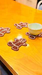 Posavasos con cuentas hechos a mano-Posavasos bohemios con respaldo de poliéster (4x4 pulgadas) - Product Image 3