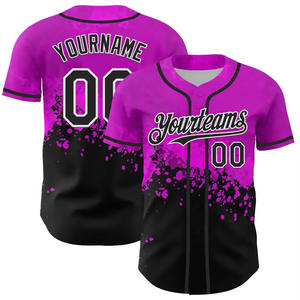 Maillot de baseball personnalisé avec sublimation numérique à manches courtes Maillot de baseball respirant pour homme Chemise mode Hip Hop Streetwear - Product Image 3