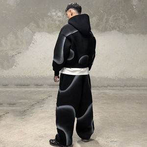 Direct Factory Supplier Custom Made Zipper <b>Flare</b> Hoodie Trousers Tracksuit Winter Wear Long Sleeve Tracksuit <b>Low</b> Moq Tracksuits - Product Image 2