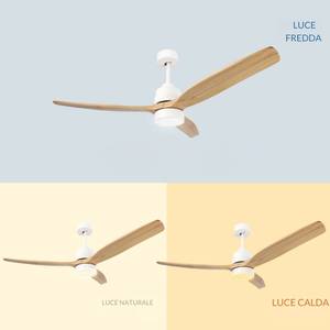 Ventilatore a soffitto LEDME 8822 con luce e telecomando bianco pazzo LED ventilatori a soffitto - Product Image 5