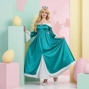 Costumes de cosplay pour femme, Princesse Rosalina, jeu Mario, robes élégantes de personnages d'anime animaux, ensemble de jupes pour les fêtes d'Halloween - Product Image 3