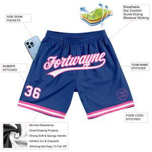 Pantalones cortos personalizados Royal Old Gold-Black Authentic Throwback Basketball Shorts Sportswear ommiz industry - Product Image 5