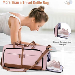 Nouveau sac de voyage DANZY SPORTS 30-40L pas cher avec logo personnalisé, séparé pour articles secs et humides, imperméable avec compartiment à chaussures, sport, gym - Product Image 3