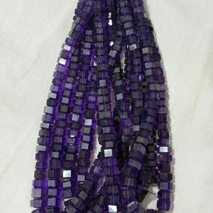 Cuentas Hexagonales Facetadas de Amatista Natural de Alta Calidad, de 8mm-12mm, Color Púrpura, para la Elaboración de Joyas - Product Image 3